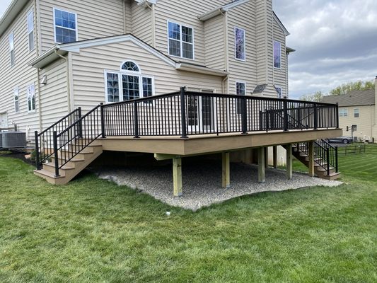 Timbertech Decking with Black Aluminum Railing