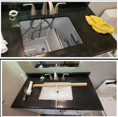 Sink Install Before & After