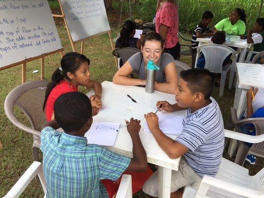 mission trip to Belize - tutoring students