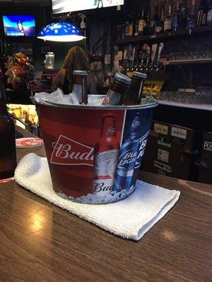 Bucket of beer for $12