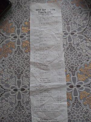 Receipt for spoiled product