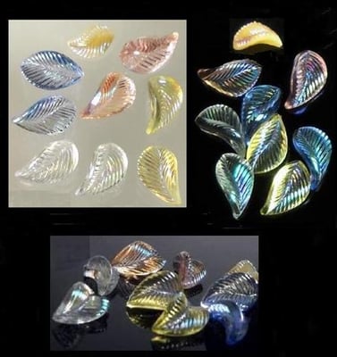 Graceful Vintage Curved Glass Leaf