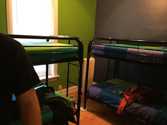 Our room at the Wrigley Hostel!