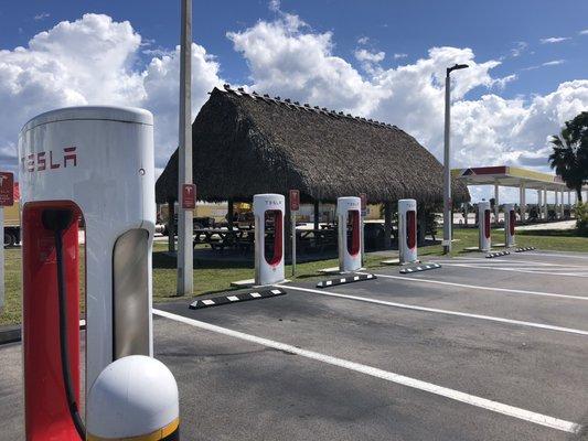 Miccosukee Service Center now has a Tesla charging station! 12 stalls.