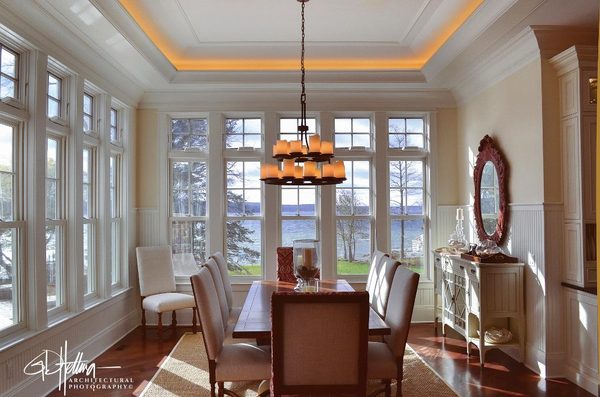 Sample residential dining room in Lake Geneva, WI.