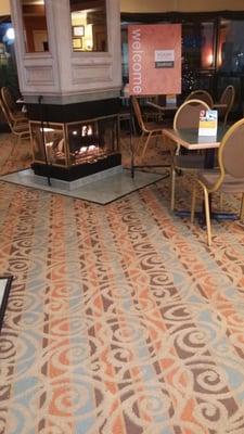 Nice fireplace in lobby