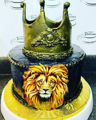 King lion cake