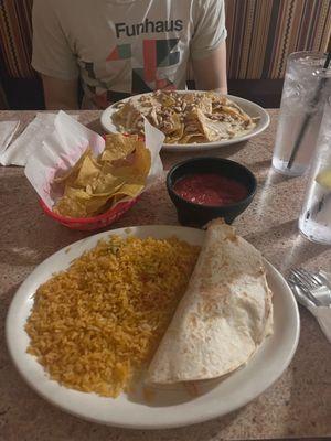 Chicken Quesadilla, Chicken Nachos