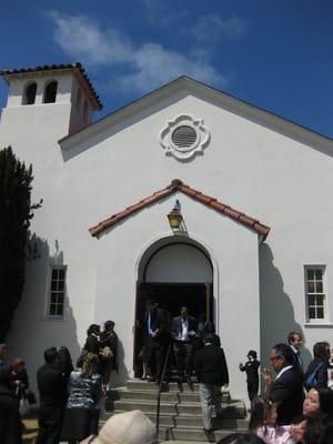 The front of the chapel