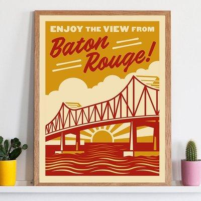 Spruce up your home, office or man cave with original art like this Baton Rouge poster.