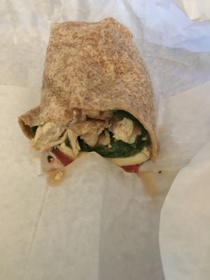 Hot veggie wrap