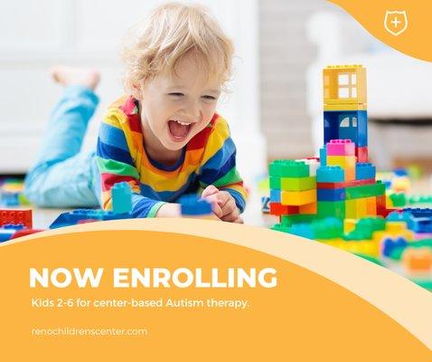 Now enrolling kids up to age 6.