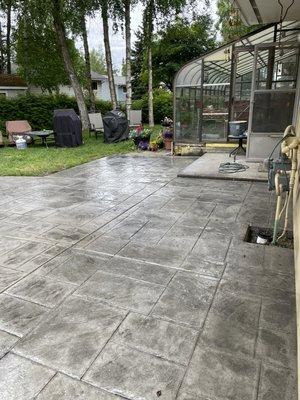 Concrete Stamped Light Grey plus sealed