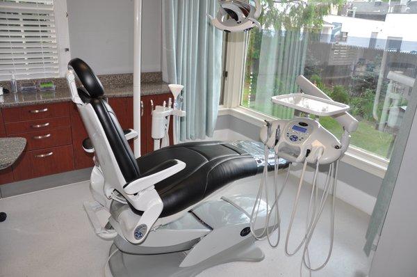 Our treatment rooms are state of the art, with the quietest dental drills on the market!