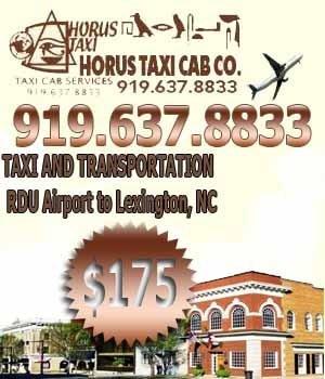 Flat Rates Coupon Raleigh Durham International Airport To Lexington, North Carolina   For As Low As $175  Call Us  919-637-8833