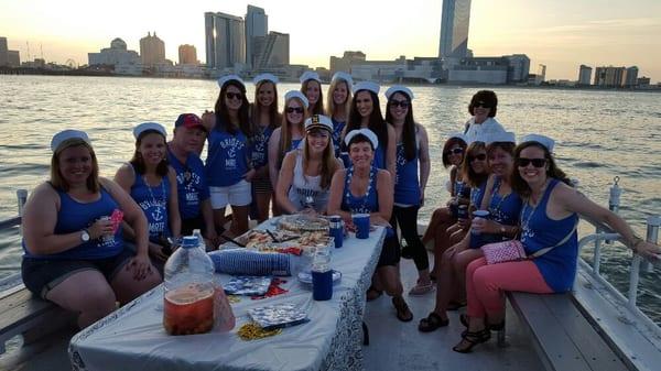 Sunset cruise bachelorette party summer 2015