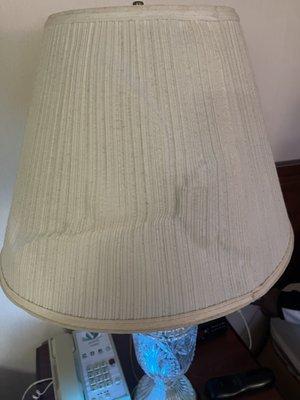 Lampshade destroyed and VERY dusty