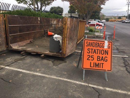 Sand bags for the rainy season