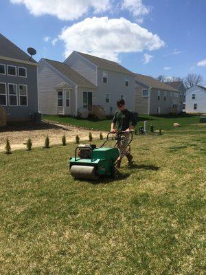 Lawn Core Aeration