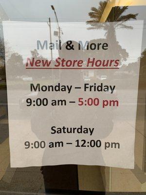 New store hours at last!