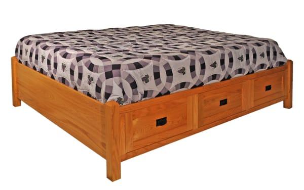 Queen Captains Bed Solid oak