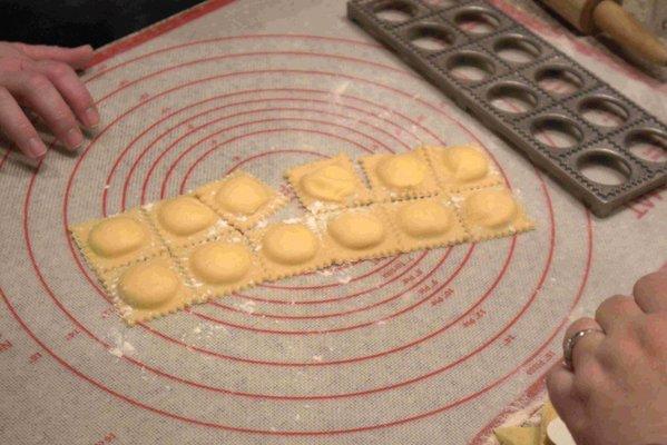 Fresh made ravioli