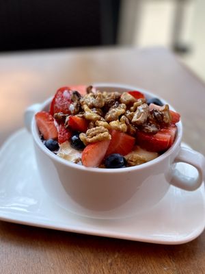 Greek Yogurt with honey walnuts and berries