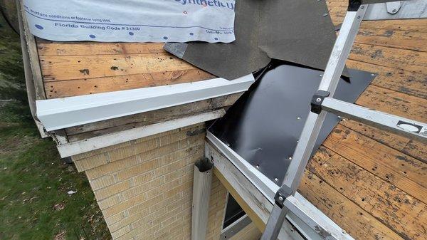 Waterproof shielding placed before shingles