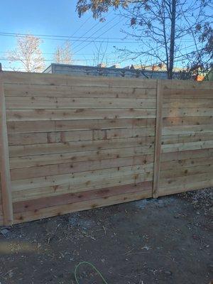 6 Feet Cedar Fence
 Horizontal Fence