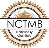 Nationally certified by the National Certification Board for Therapeutic Massage & Bodywork.