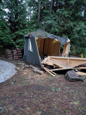 Removing Shed after windstorm