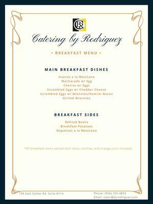 Breakfast Menu