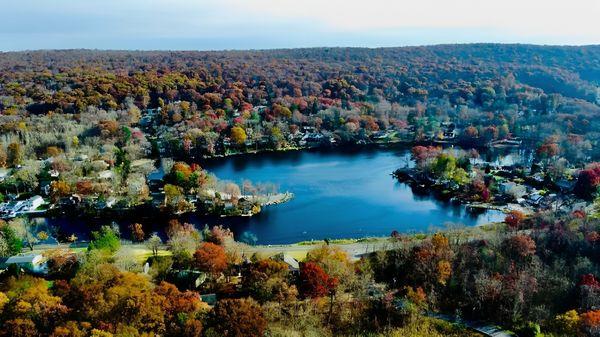 Cozy Lake Aerial View