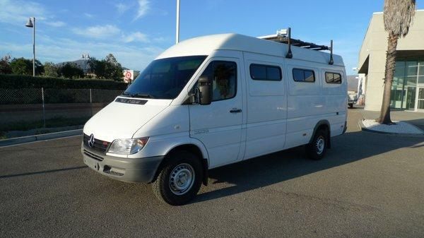 Completed Sprinter T1n Build with Motion Windows installed.