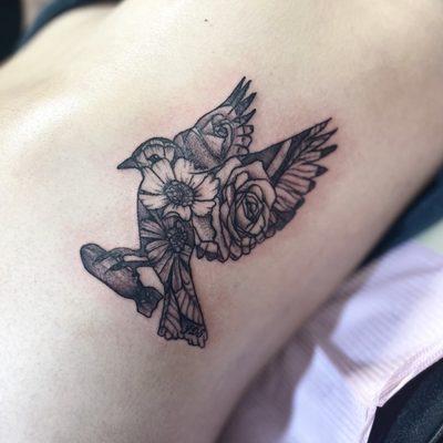 Flower sparrow done by @frenchyroach