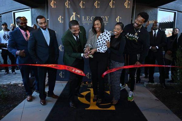 Business photo of the grand opening of the Legacy Center.