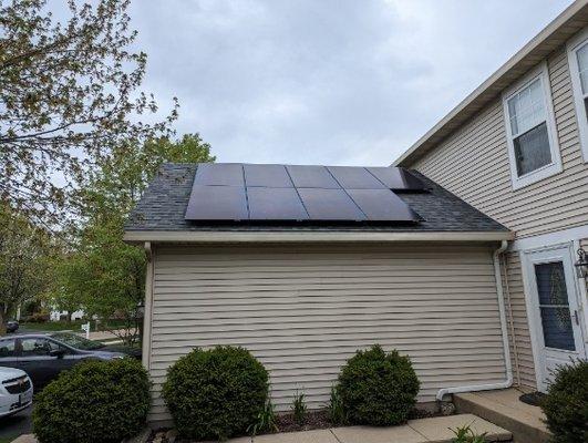 Solar panels on garage