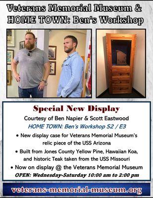 USS Arizona relic display created for HOME TOWN: Ben's Workshop