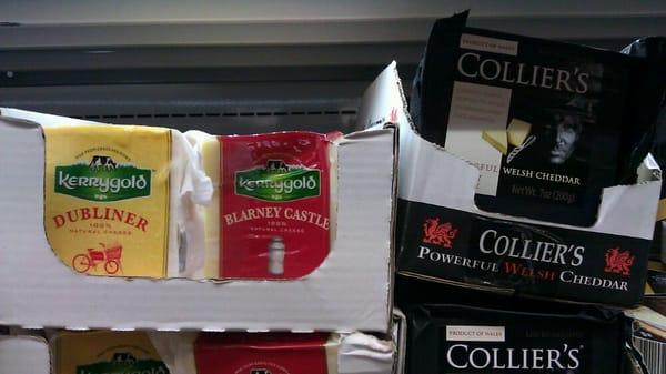 Imported cheese from the UK and Ireland (appears every holiday season).