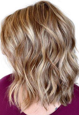 Highlights and copper lowlights.