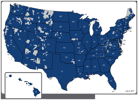 Internet Coverage Map - Nationwide and more!