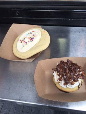 Sugar cookie and honey bourbon cupcake