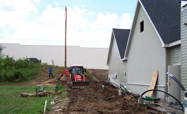 Horizontal loop installation in a residential home.