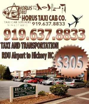 Flat Rates Coupon Raleigh Durham International Airport To Hickory, North Carolina   For As Low As $305  Call Us  919-637-8833