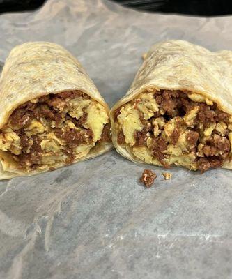 chorizo egg burrito