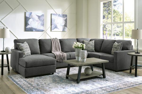 contemporary sectional gray upholstery gray