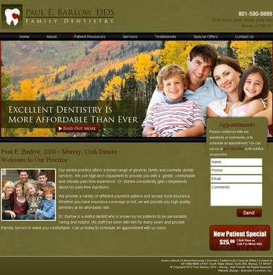 Serving the Murray, Utah area - General and Family Dentist Paul Barlow, DDS