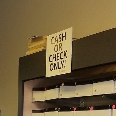 Cash or Check Only