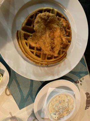 Chicken and waffles