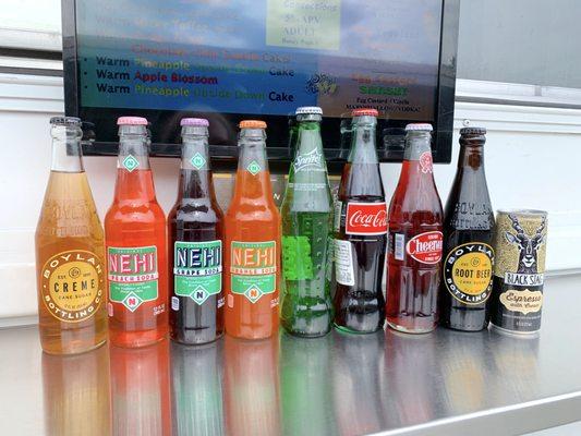 Various drink offerings - the Cheerwine is delicious!